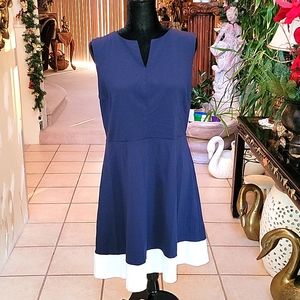 The limited dress in navy and white. Size XL